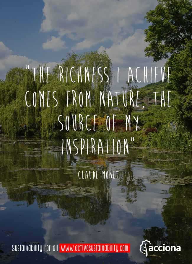 Monet and his source of inspiration Monet and his source of inspiration