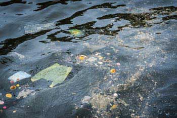 The ocean currents accumulate garbage in certain areas