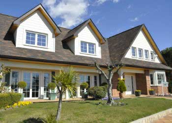 Canadian wooden house. Sustainable construction