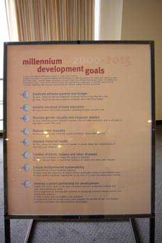 The past Millenium Goals, presentend in 2000